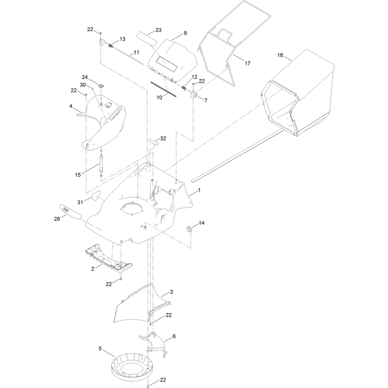Deck and Bagger Assembly