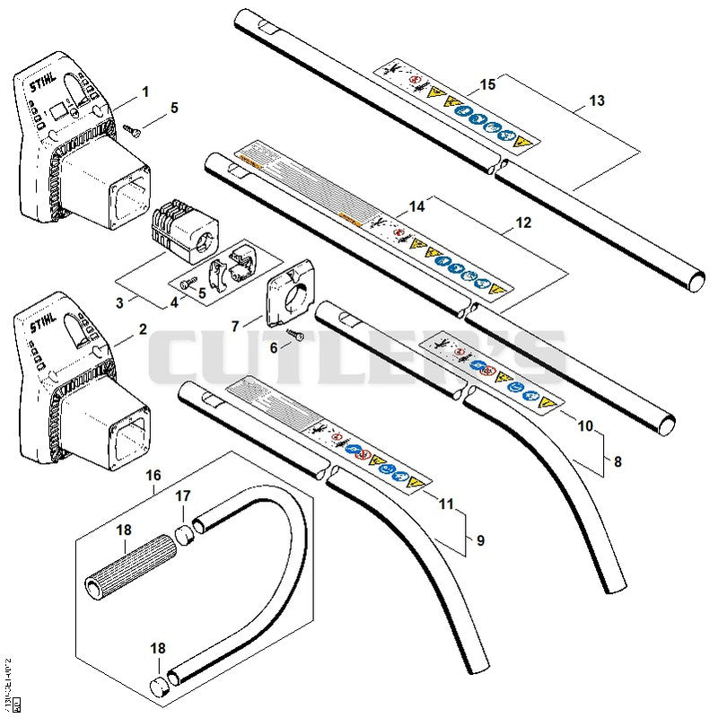 Drive tube assembly FS 40, FS 44 (17.94)