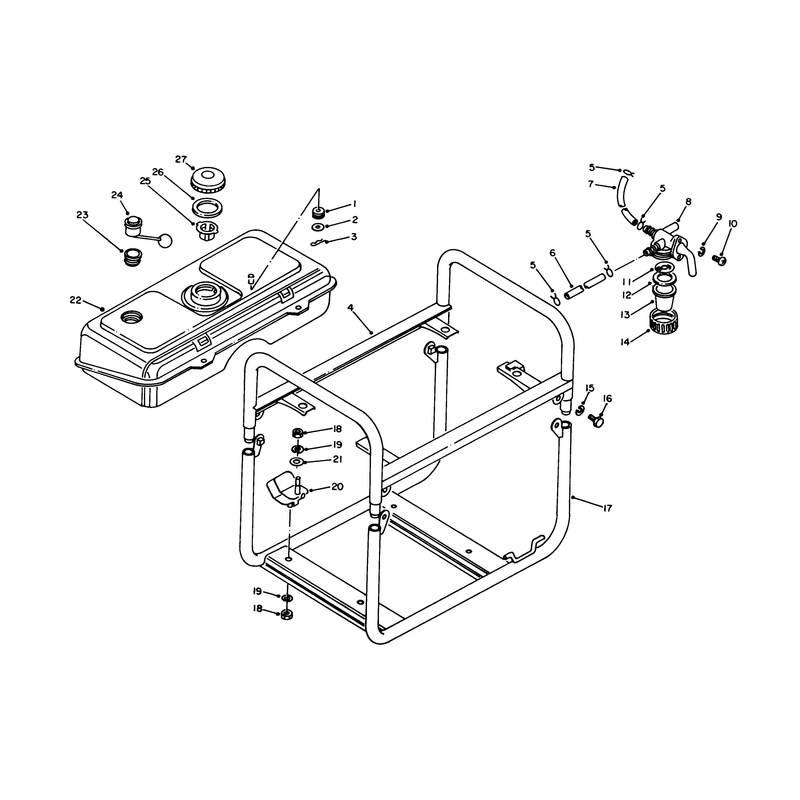 Fuel Tank and Frame Assembly