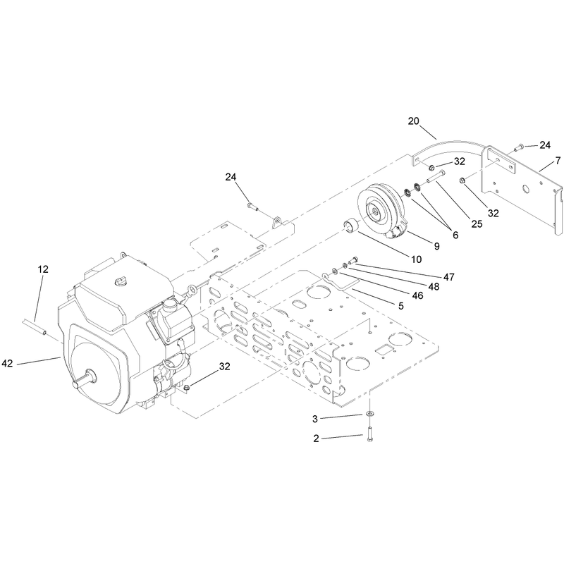 Engine and Clutch Assembly