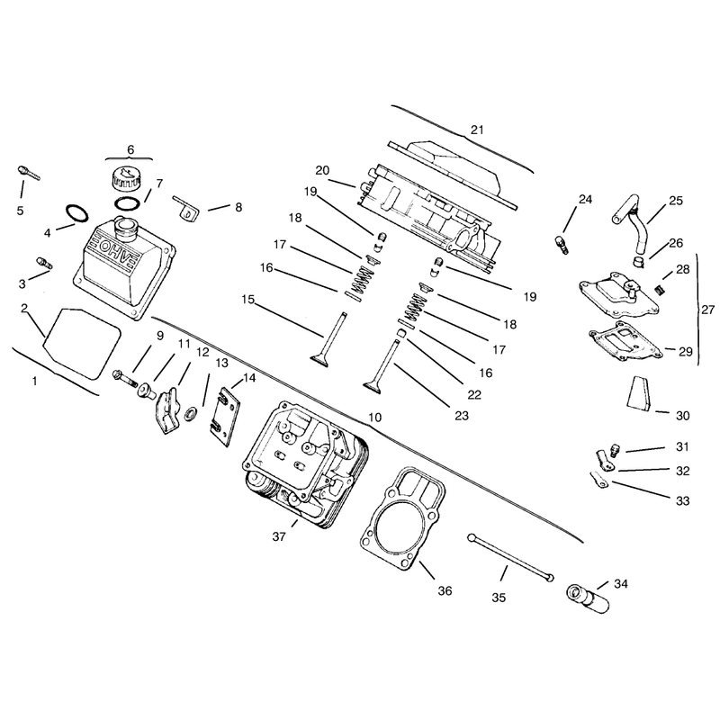 Cylinder Head Valve and Breather