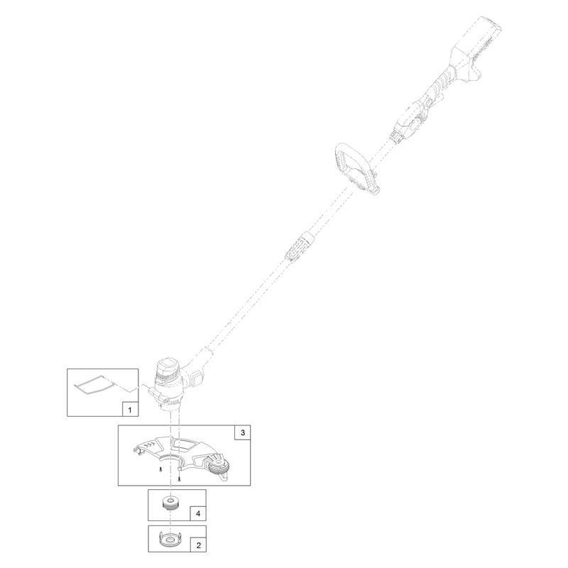 13in Cordless Single-Line String Trimmer Assembly