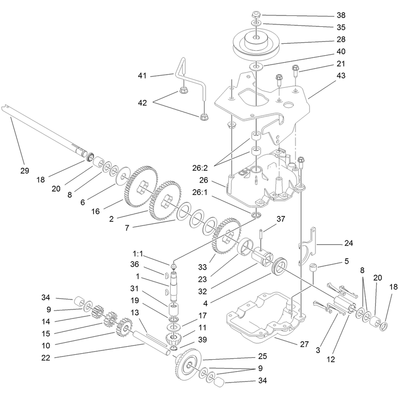 Gear Case Assembly No 116-0786