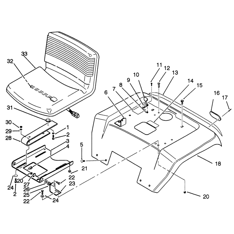 Fender and Seat Assembly