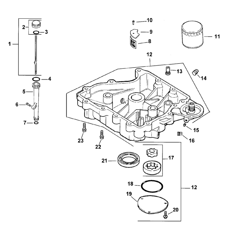 Oil PanLubrication Assembly Kohler CV15T-41604