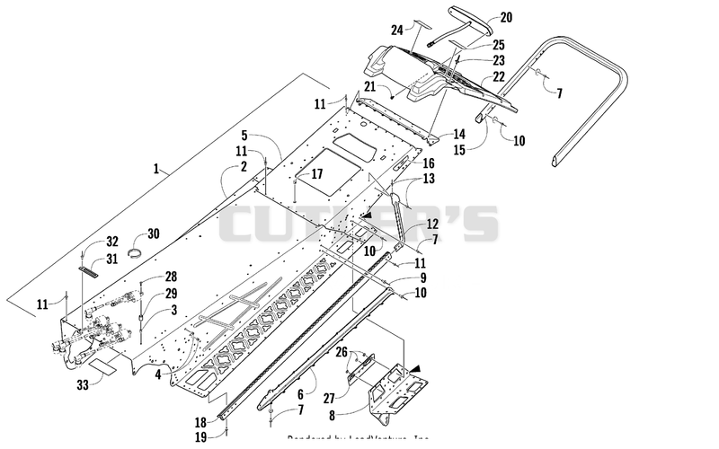 TUNNEL, REAR BUMPER, AND TAILLIGHT ASSEMBLY [91720]