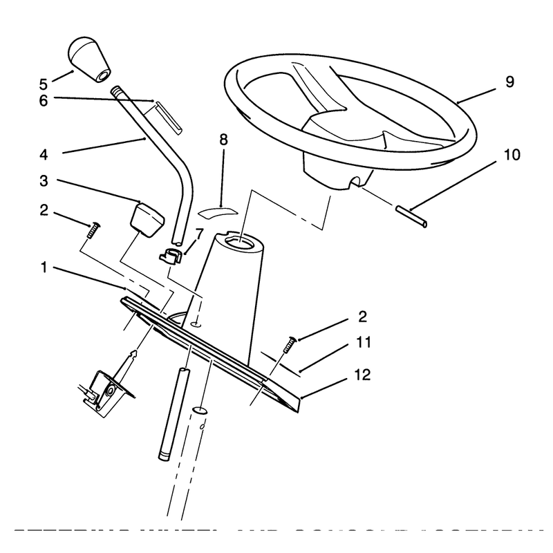 Steering Wheel and Console Assembly