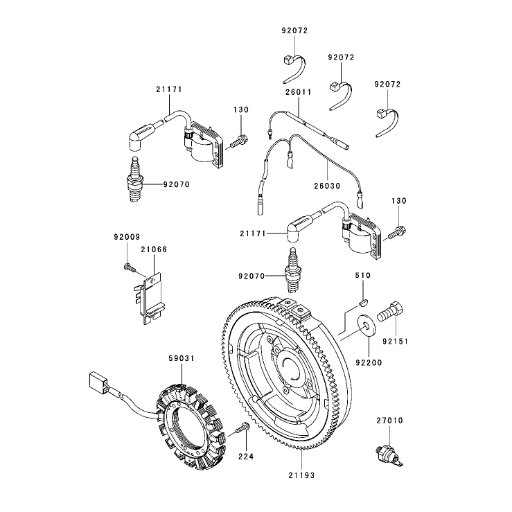 Electric Equipment Assembly Kawasaki FH721D-AS05