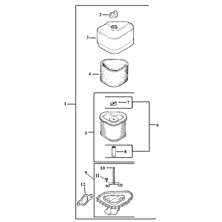 Air Cleaner Assembly Kohler CV15T-41608