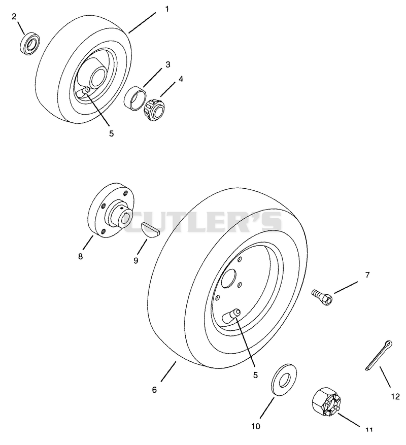 FRONT AND REAR WHEELS