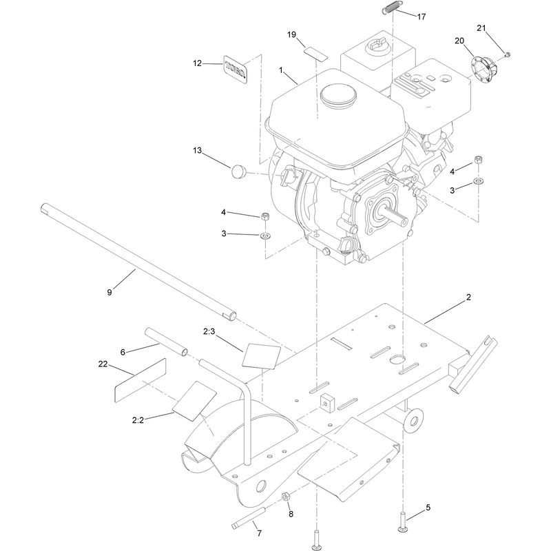 Engine and Frame Assembly