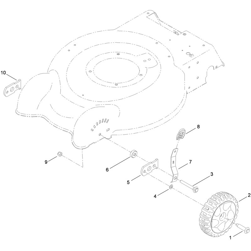 Front Wheel and Height of Cut Assembly