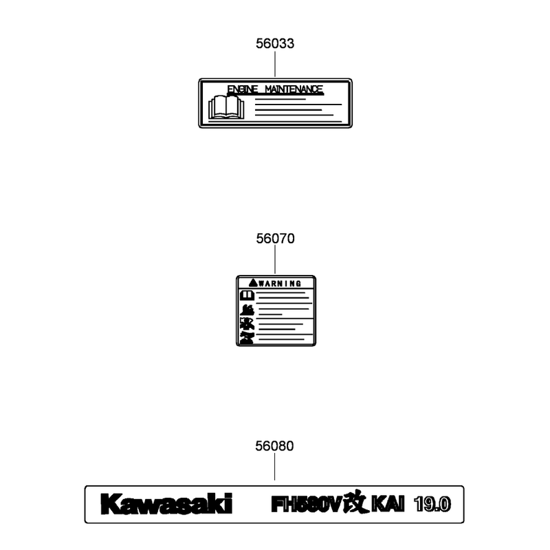 Label Assembly  Kawasaki FH580V-FS28