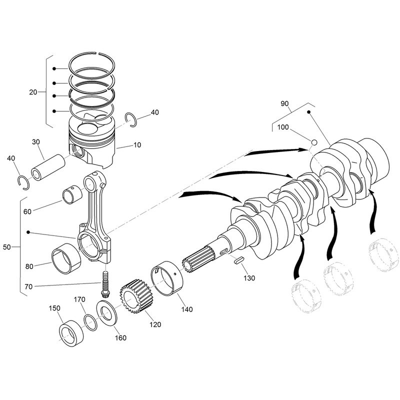 Piston and Crankshaft Assembly