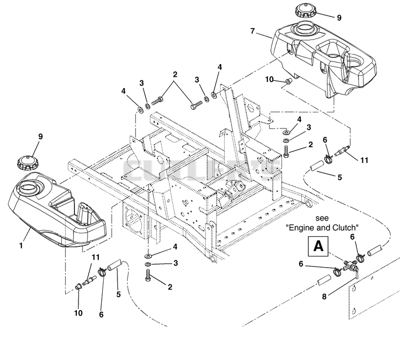 Non-EFI Fuel Tanks And Hoses