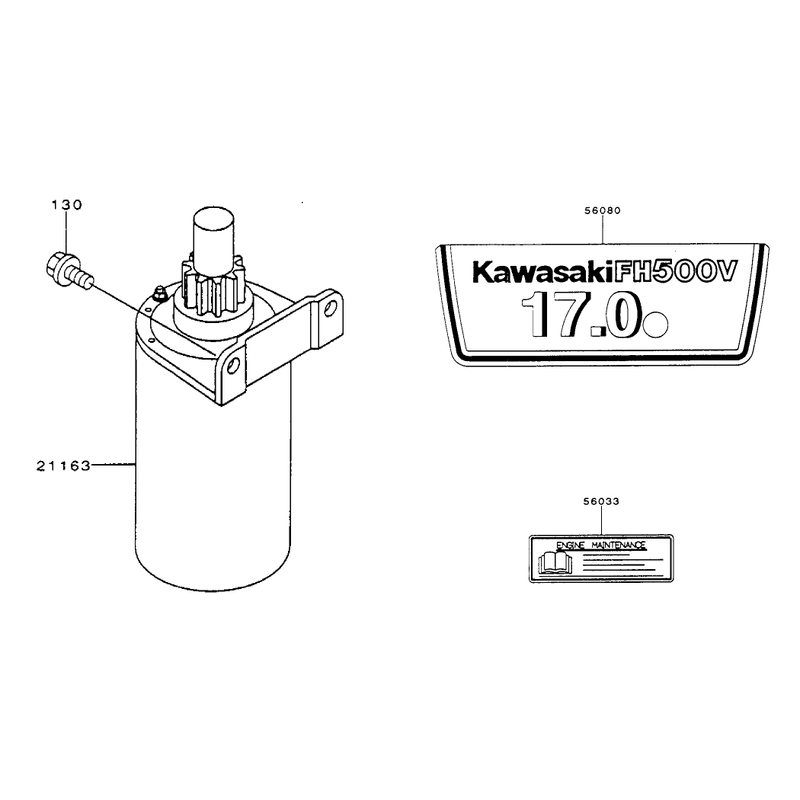 StarterDecal Kawasaki FH500V-ES10