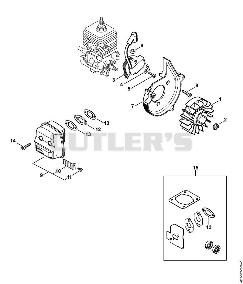 Ignition system, Muffler BG 46-DZ