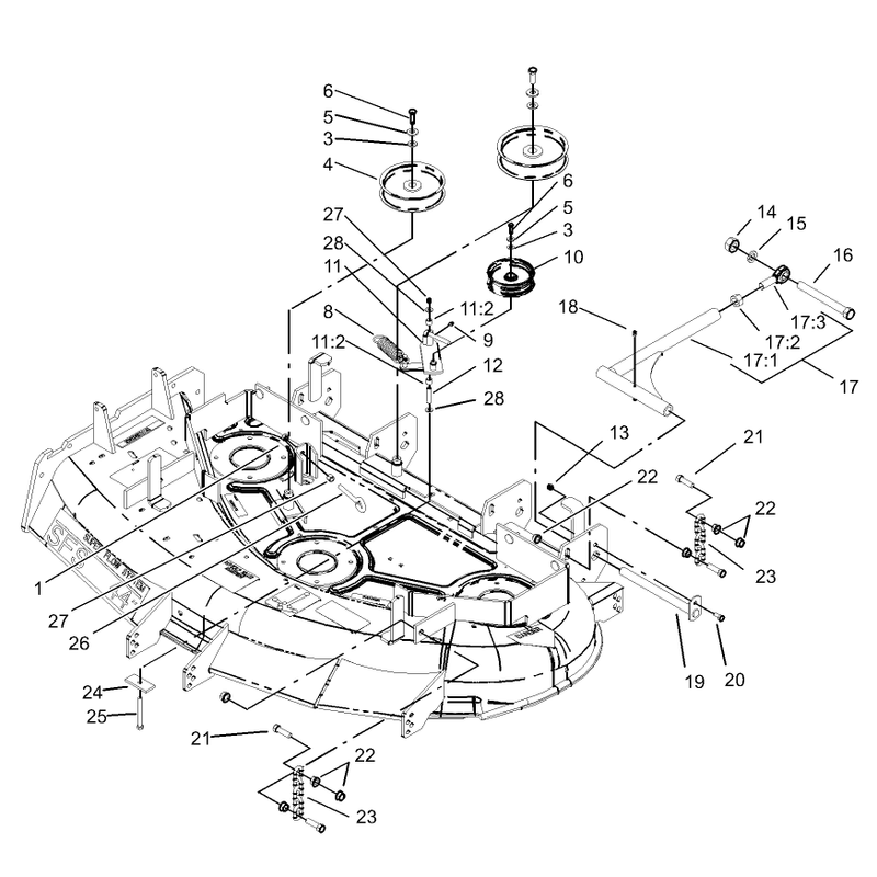Idler PulleyLift Strut Chain Assembly