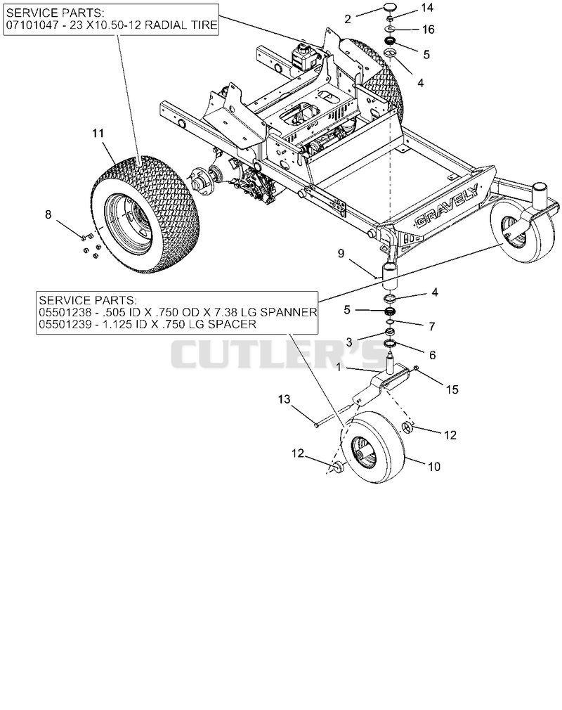 Casters And Tires - 52"