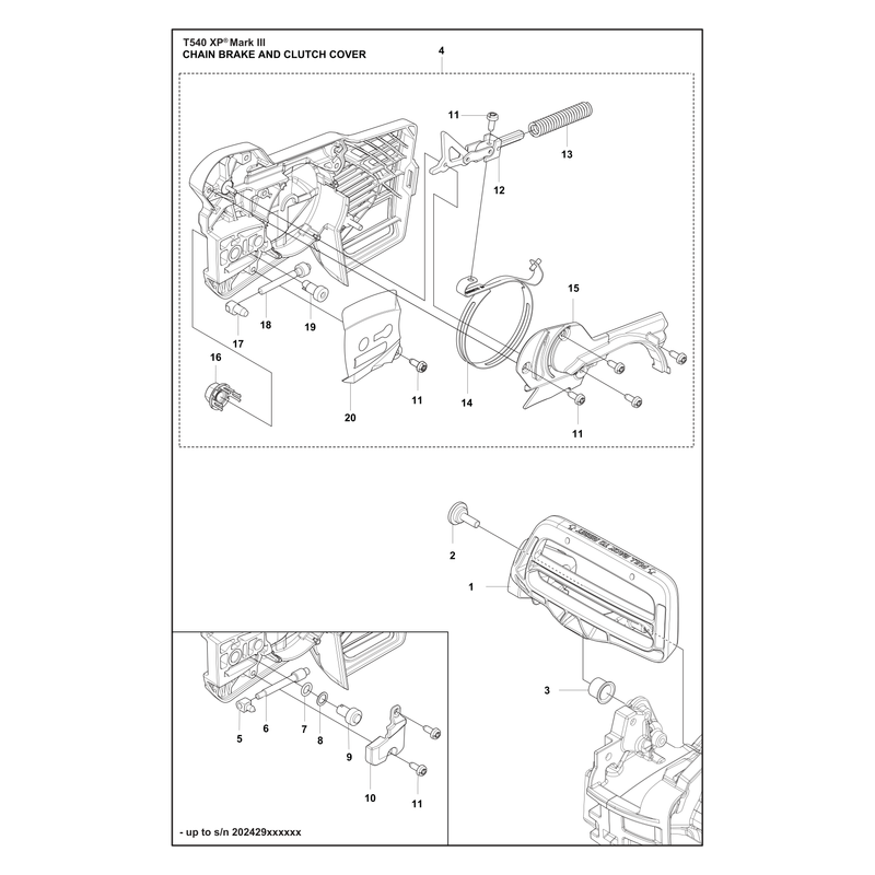 CHAIN BRAKE AND CLUTCH COVER
