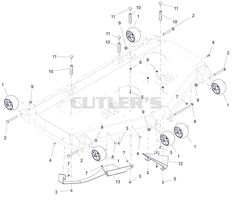 Anti-Scalp Wheels and Baffles - 60" - RD