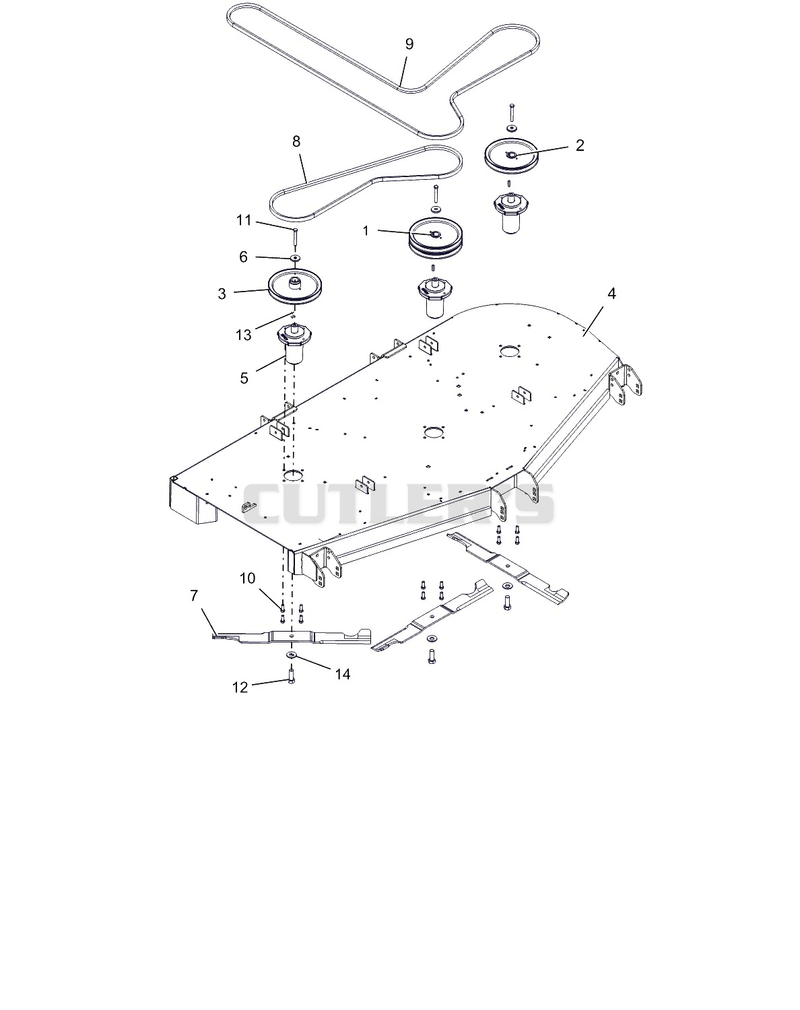 Deck, Belts, Blades And Spindles - 72"