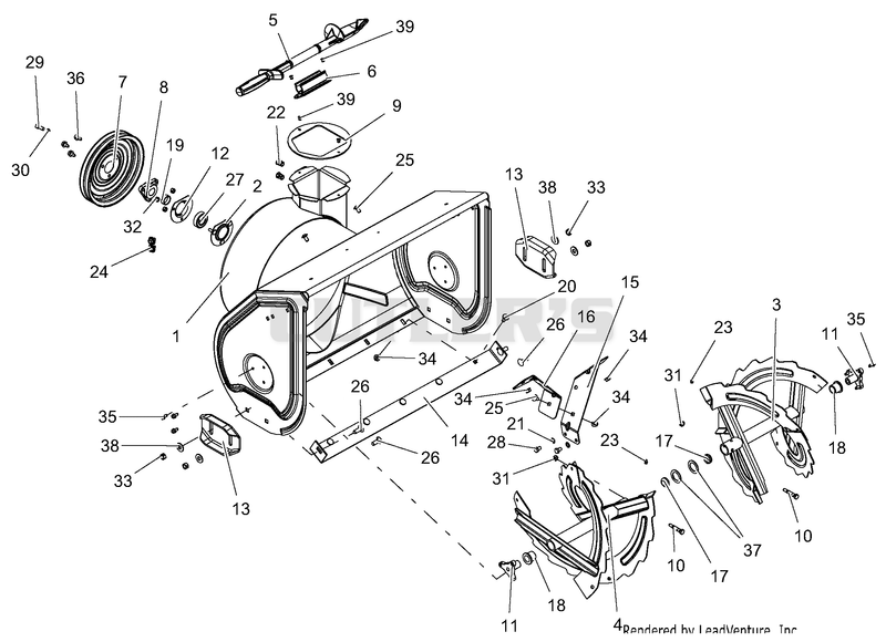 Auger And Housing - 28 in