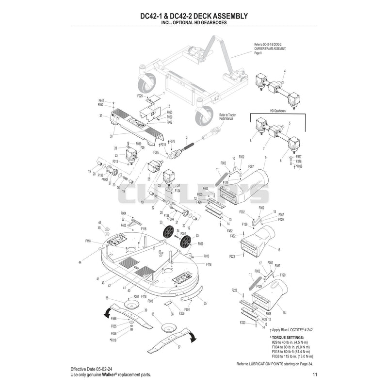 DC42-1-DC42-2 Deck Assembly