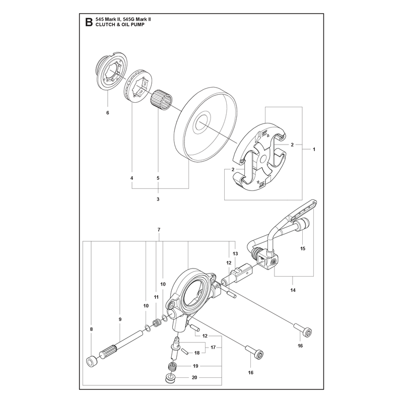 CLUTCH AND OIL PUMP
