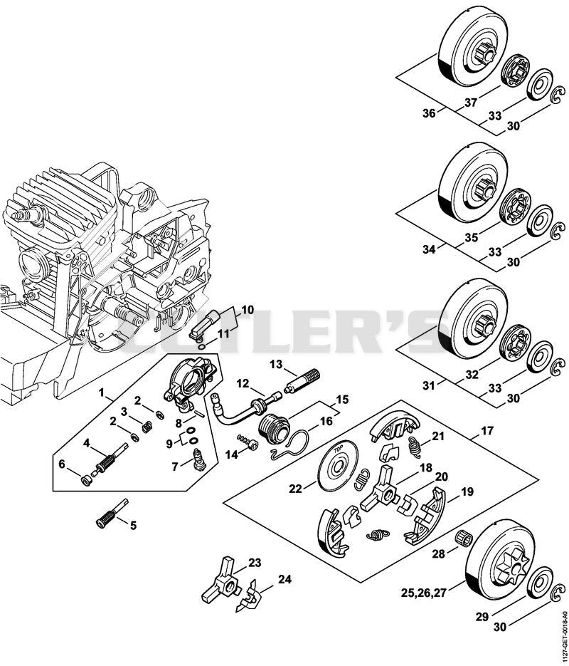 Oil pump, Clutch