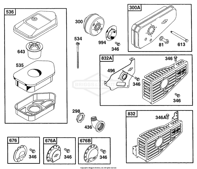 Air CLeaner Grps, Mufflers