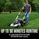 EGO LM2244SP-2 22'' Super Composite Mower with Peak Power™ Includes Select Cut™ and Touch Drive Self-Propelled Systems with (2) 6Ah Batteries and Dual Port Charger