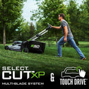 EGO LM2244SP-2 22'' Super Composite Mower with Peak Power™ Includes Select Cut™ and Touch Drive Self-Propelled Systems with (2) 6Ah Batteries and Dual Port Charger