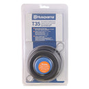 Husqvarna 537388101 537388101 Universal T35 Tap Advance String Trimmer Head for Straight Shaft Trimmers, Universal Weed Eater Head Prewound with .095-Inch Trimmer Line, Blue/Black