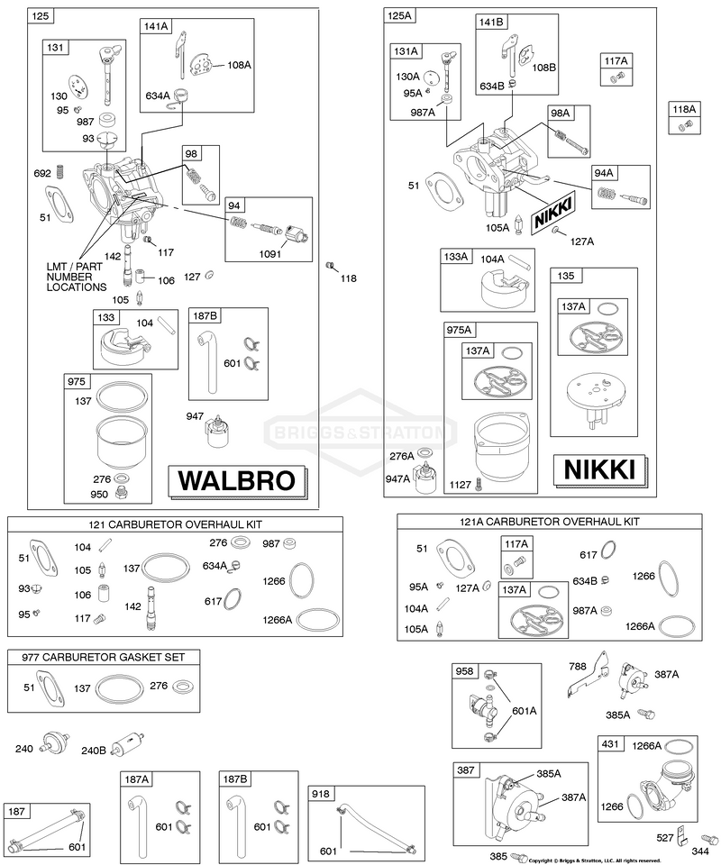 Carburetor, Fuel Supply, Kit - Carburetor Overhaul