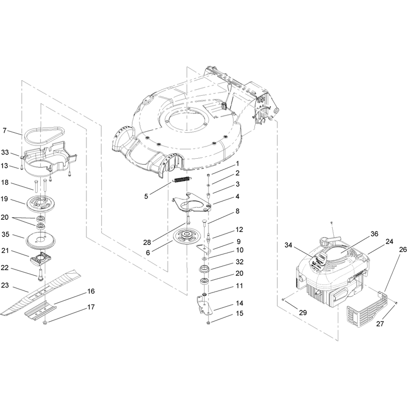 Engine and Blade Assembly