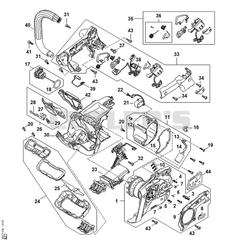Electric motor, Electronic module, Handle housing