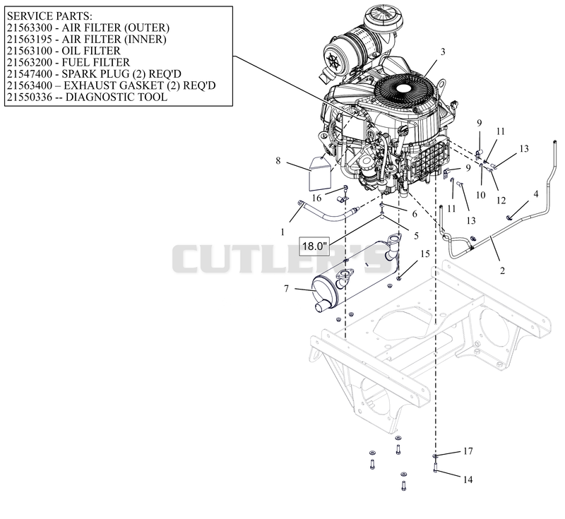 Engine - Yamaha MX775V EFI