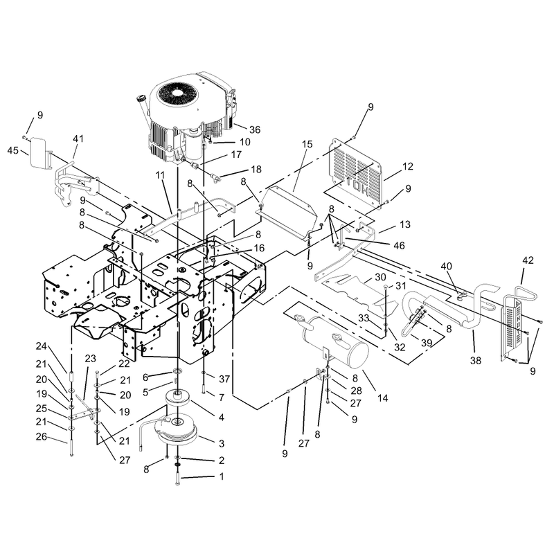 Engine and Clutch Assembly