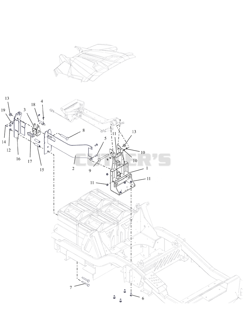 Battery Hold Down and Latch Assembly