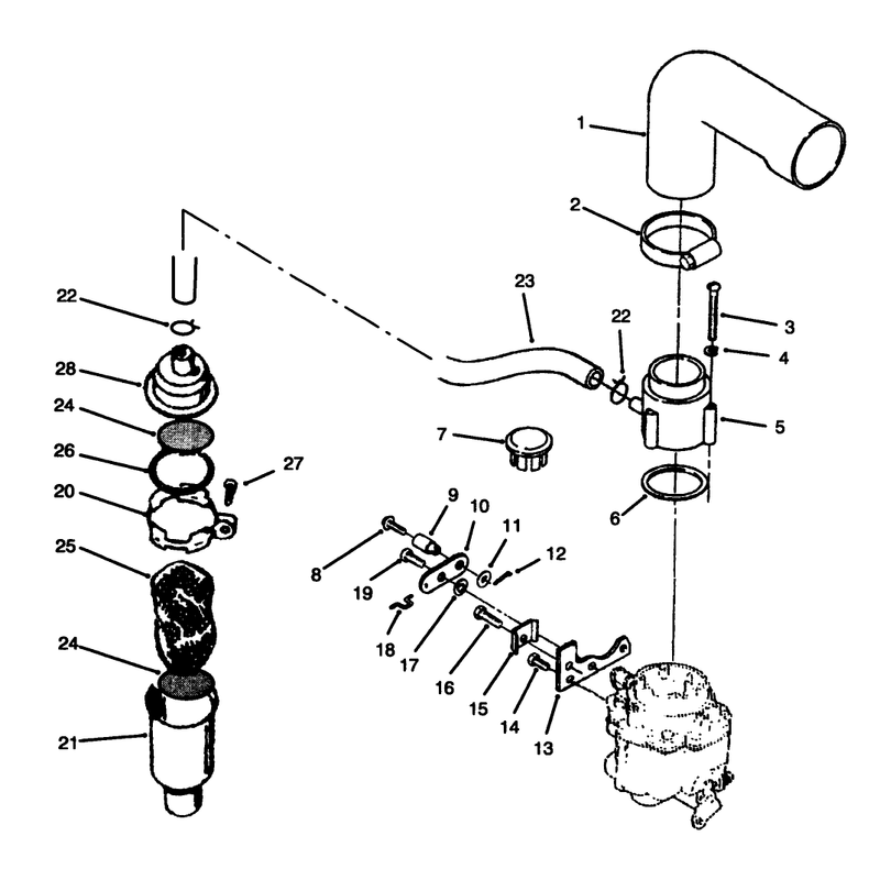 Air Cleaner and Choke Onan P220g Type I10808d
