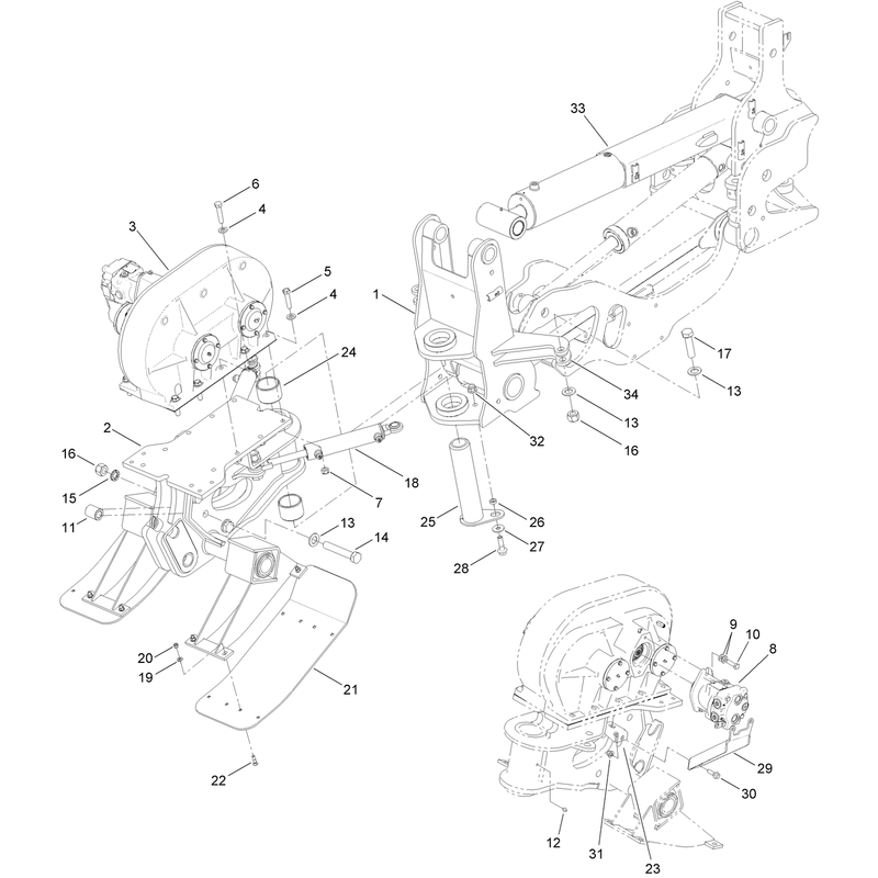 Shaker Box and Blade Mounting Assembly