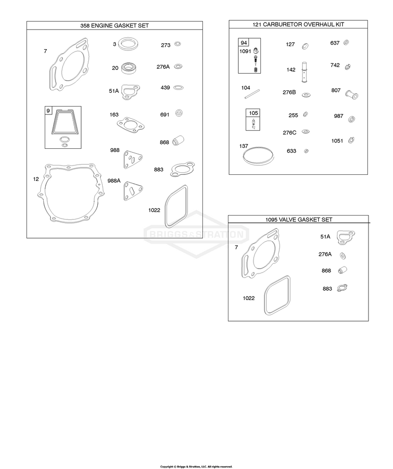 Carburetor Overhaul Kit, Engine Gasket Set, Valve Gasket Set
