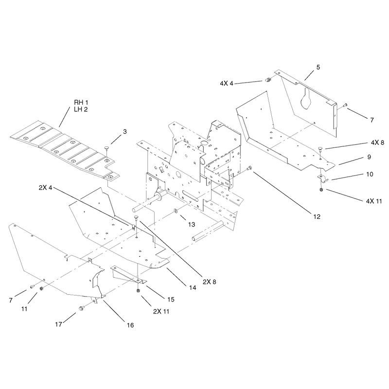 Footrest and Hoodstand Side Cover Assembly