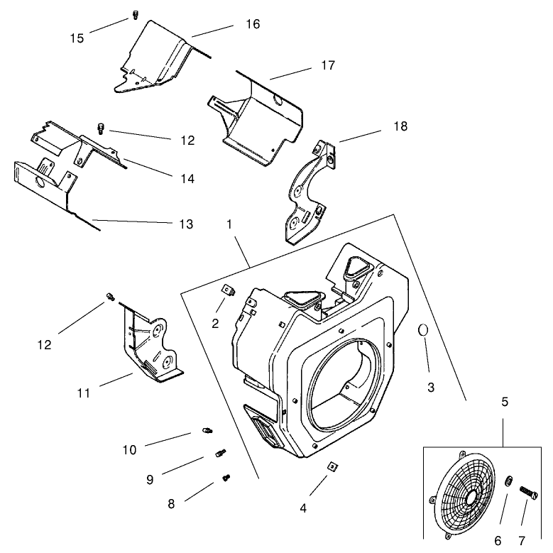 Group 6 Blower Housing and Baffles
