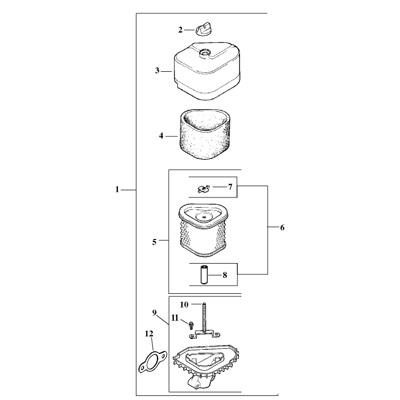 Air Cleaner Assembly Kohler Model CV15T-41608