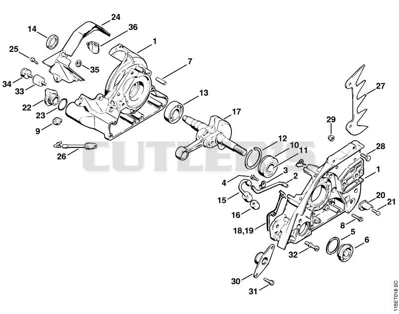 Crankcase, Crankshaft