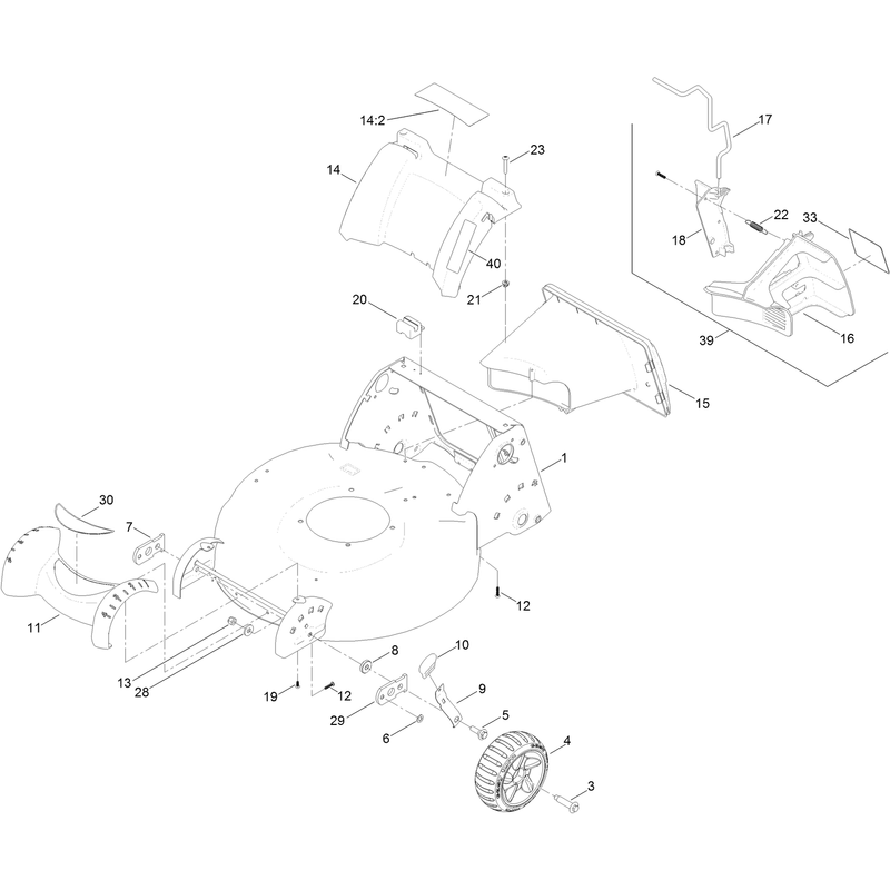 Housing Front Wheel and Rear Door Assembly