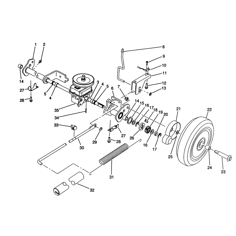 Sp Rear Axle Assembly Model No 20916b