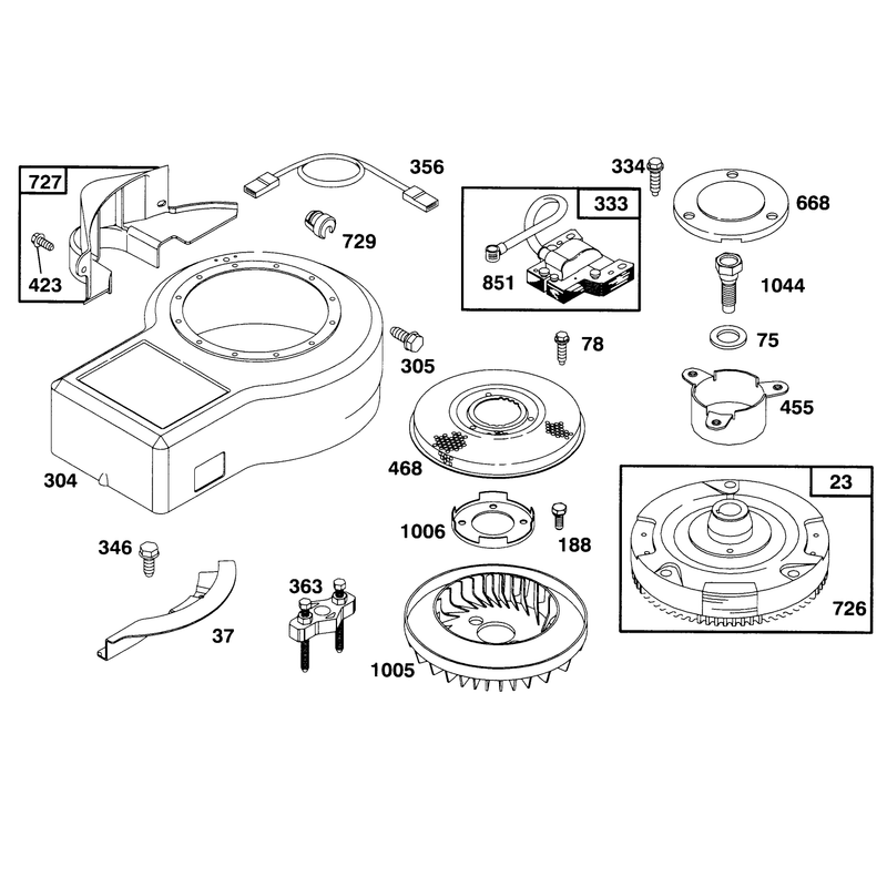 Engine Briggs and Stratton Model 282707-0119-01